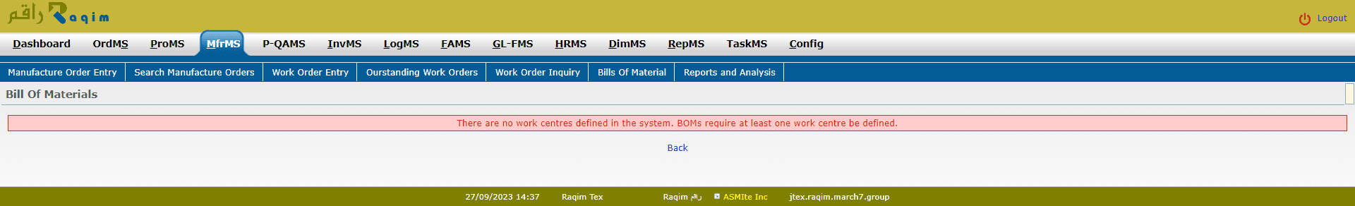 Bill of Materials Bill of Materials